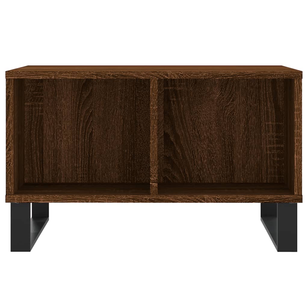 vidaXL Măsuță de cafea, stejar maro, 60x50x36,5 cm, lemn compozit vidaXL Măsuță de cafea, stejar maro, 60x50x36,5 cm, lemn compozit