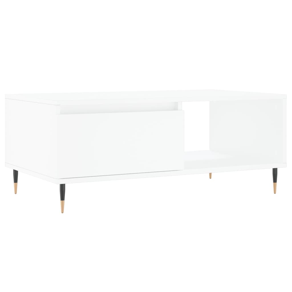 vidaXL Măsuță de cafea, alb, 90x50x36,5 cm, lemn prelucrat vidaXL Măsuță de cafea, alb, 90x50x36,5 cm, lemn prelucrat