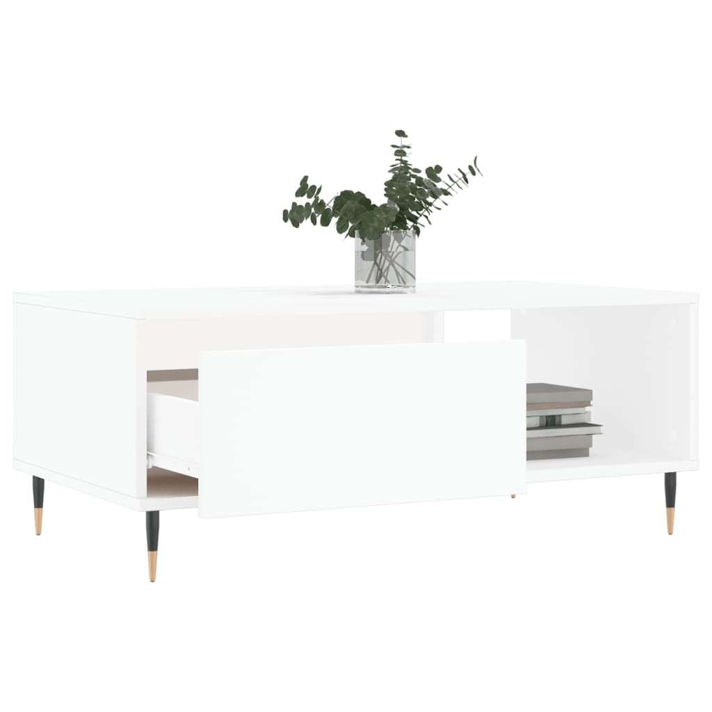 vidaXL Măsuță de cafea, alb, 90x50x36,5 cm, lemn prelucrat vidaXL Măsuță de cafea, alb, 90x50x36,5 cm, lemn prelucrat