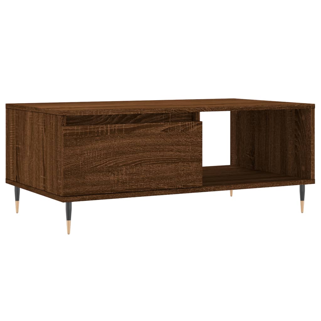 vidaXL Măsuță de cafea, stejar maro, 90x50x36,5 cm, lemn prelucrat vidaXL Măsuță de cafea, stejar maro, 90x50x36,5 cm, lemn prelucrat