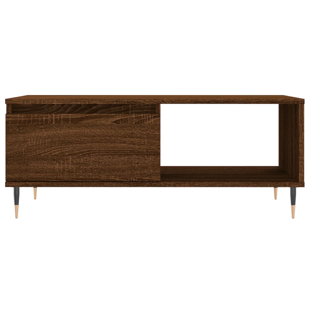 vidaXL Măsuță de cafea, stejar maro, 90x50x36,5 cm, lemn prelucrat vidaXL Măsuță de cafea, stejar maro, 90x50x36,5 cm, lemn prelucrat
