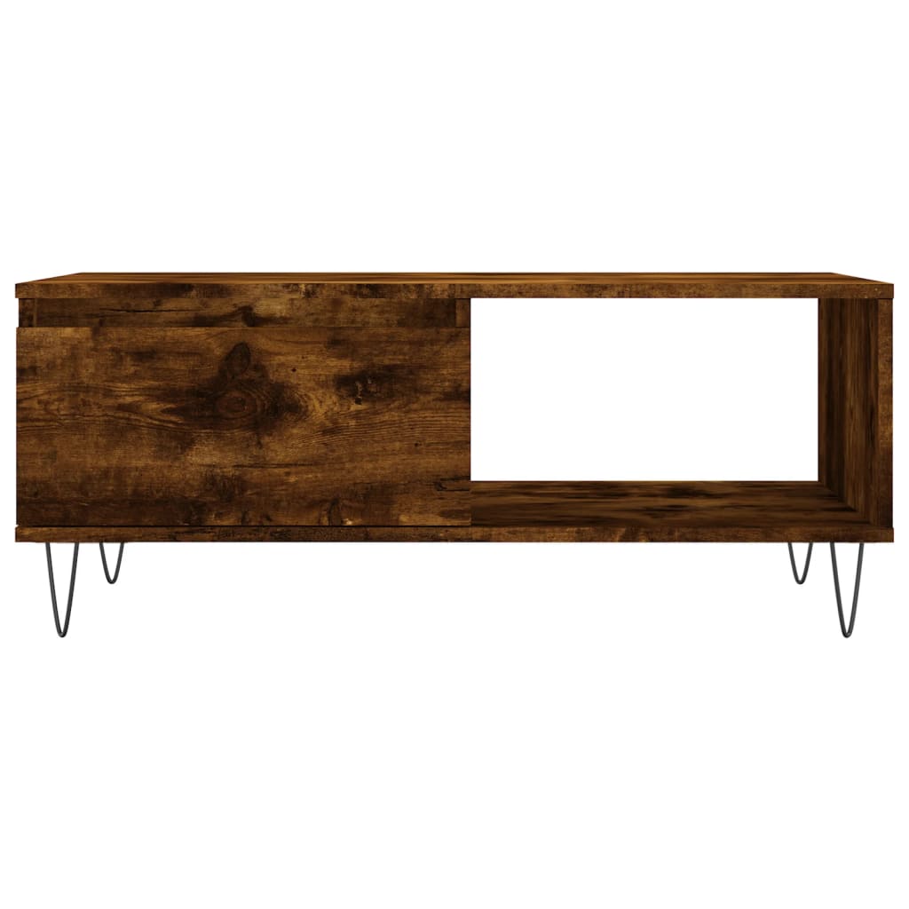 vidaXL Măsuță de cafea, stejar fumuriu, 90x50x36,5 cm, lemn prelucrat vidaXL Măsuță de cafea, stejar fumuriu, 90x50x36,5 cm, lemn prelucrat