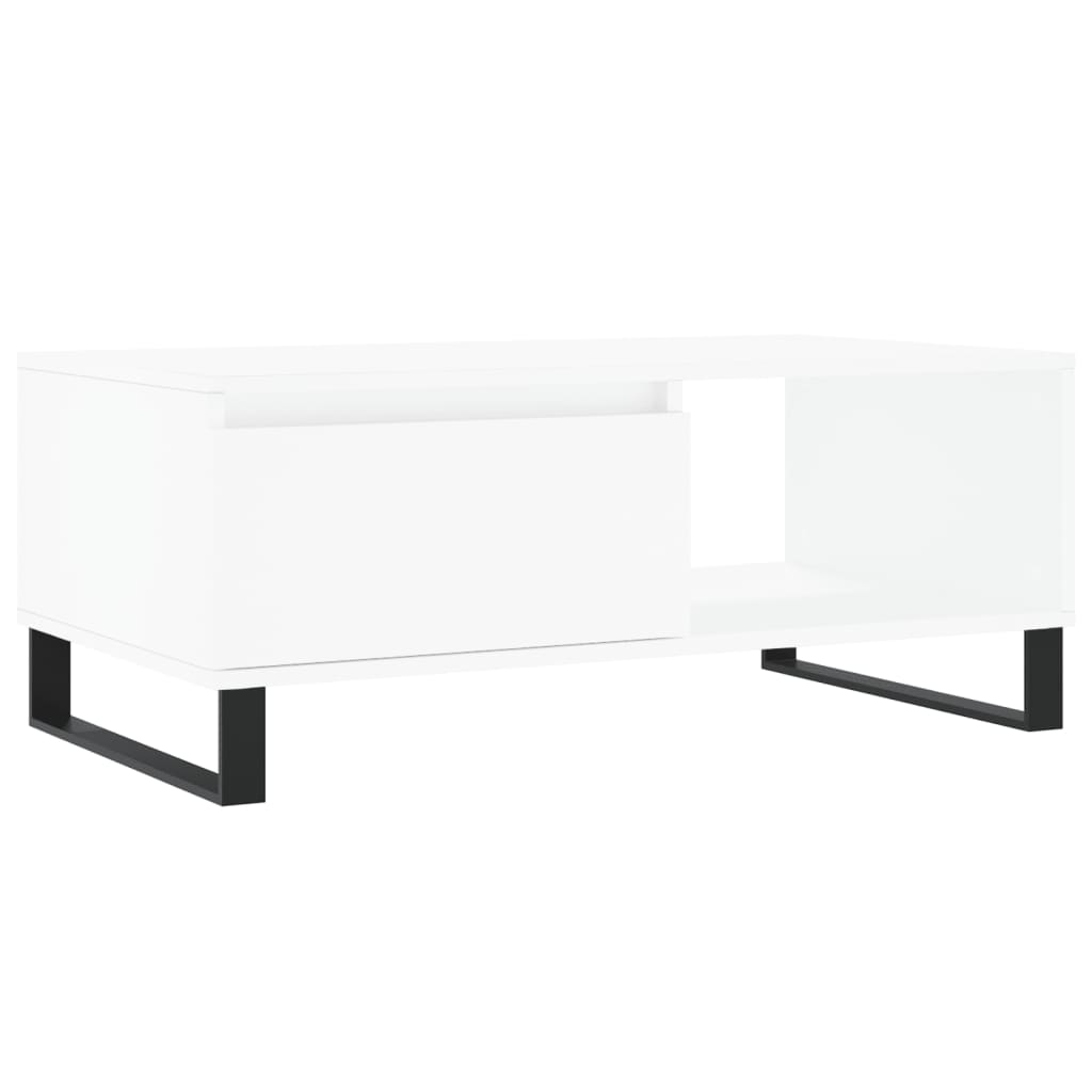 vidaXL Măsuță de cafea, alb, 90x50x36,5 cm, lemn prelucrat vidaXL Măsuță de cafea, alb, 90x50x36,5 cm, lemn prelucrat