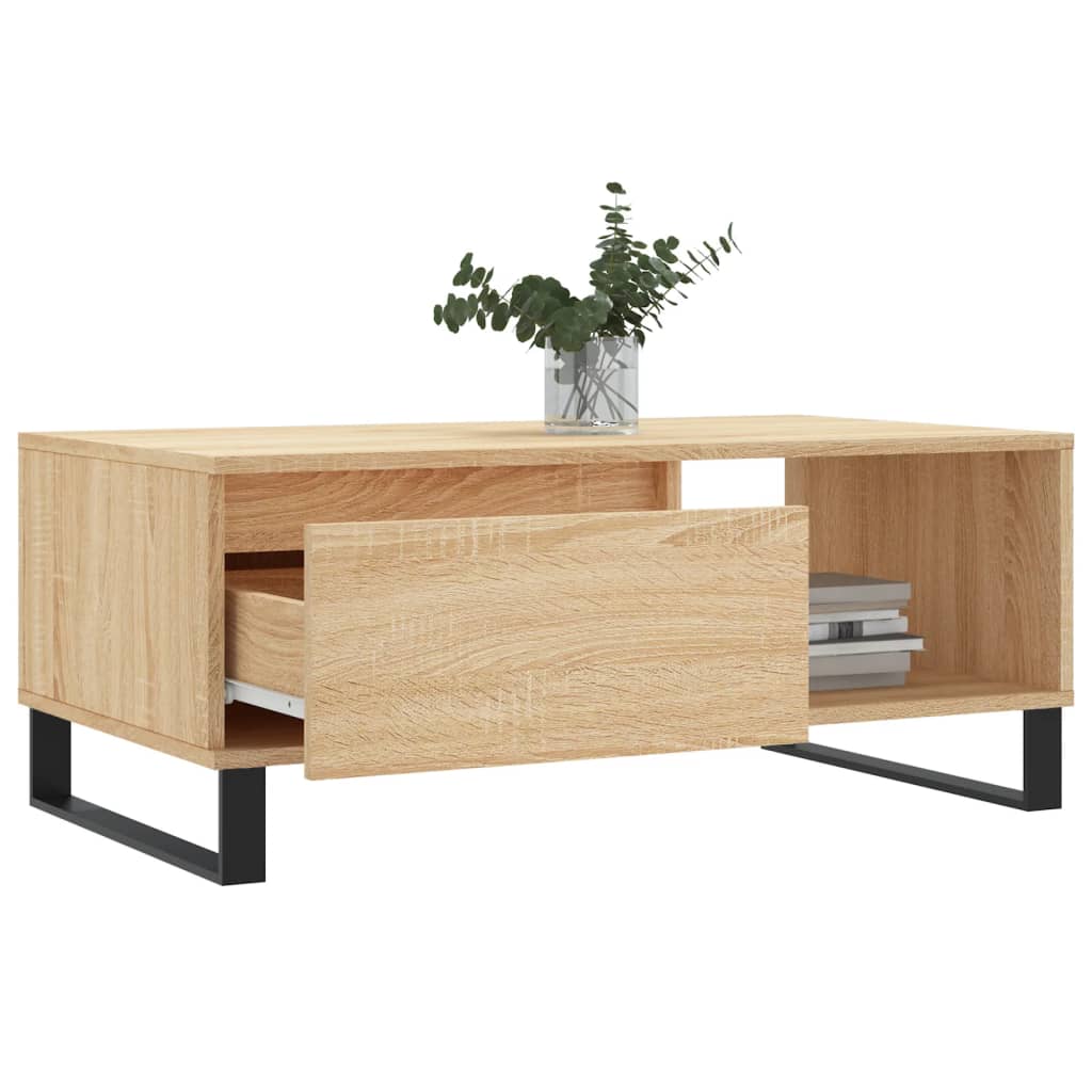 vidaXL Măsuță de cafea, stejar sonoma, 90x50x36,5 cm, lemn compozit