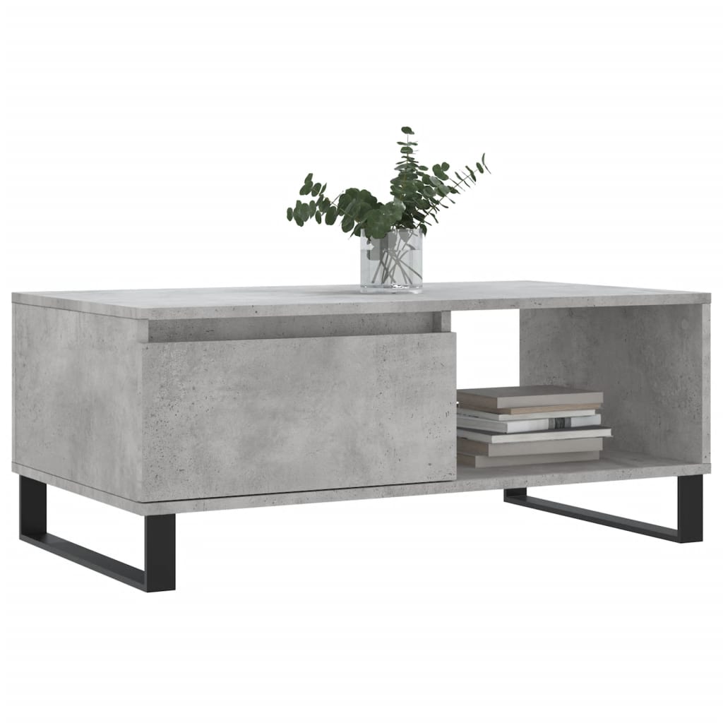 vidaXL Măsuță de cafea, gri beton, 90x50x36,5 cm, lemn compozit vidaXL Măsuță de cafea, gri beton, 90x50x36,5 cm, lemn compozit