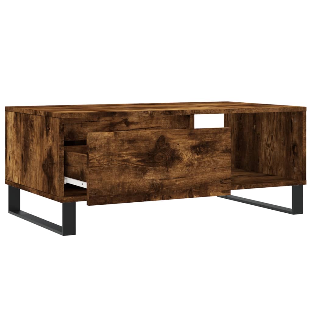 vidaXL Măsuță de cafea, stejar fumuriu, 90x50x36,5 cm, lemn prelucrat vidaXL Măsuță de cafea, stejar fumuriu, 90x50x36,5 cm, lemn prelucrat