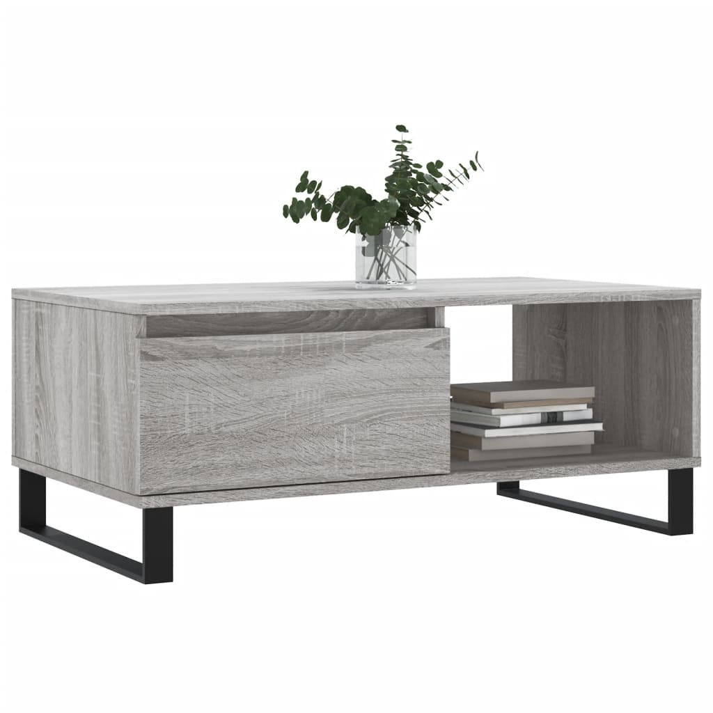 vidaXL Măsuță de cafea, gri sonoma, 90x50x36,5 cm, lemn prelucrat vidaXL Măsuță de cafea, gri sonoma, 90x50x36,5 cm, lemn prelucrat