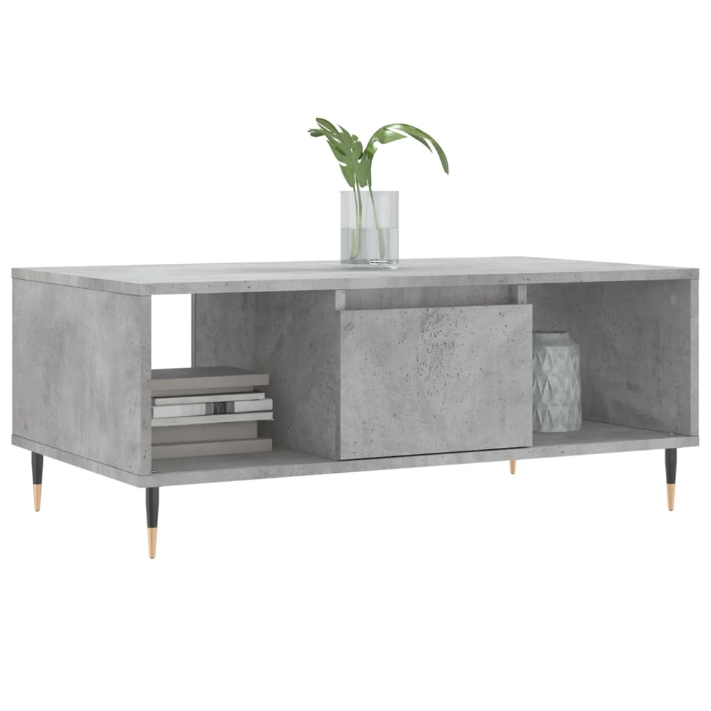 vidaXL Măsuță de cafea, gri beton, 90x50x36,5 cm, lemn compozit vidaXL Măsuță de cafea, gri beton, 90x50x36,5 cm, lemn compozit