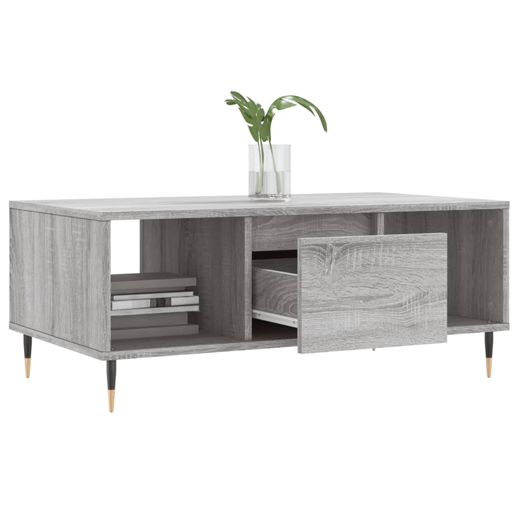 vidaXL Măsuță de cafea, gri sonoma, 90x50x36,5 cm, lemn prelucrat vidaXL Măsuță de cafea, gri sonoma, 90x50x36,5 cm, lemn prelucrat