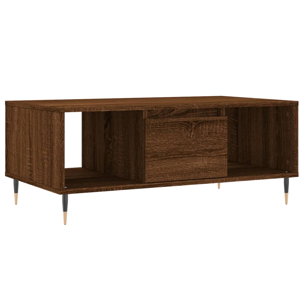 vidaXL Măsuță de cafea, stejar maro, 90x50x36,5 cm, lemn prelucrat vidaXL Măsuță de cafea, stejar maro, 90x50x36,5 cm, lemn prelucrat