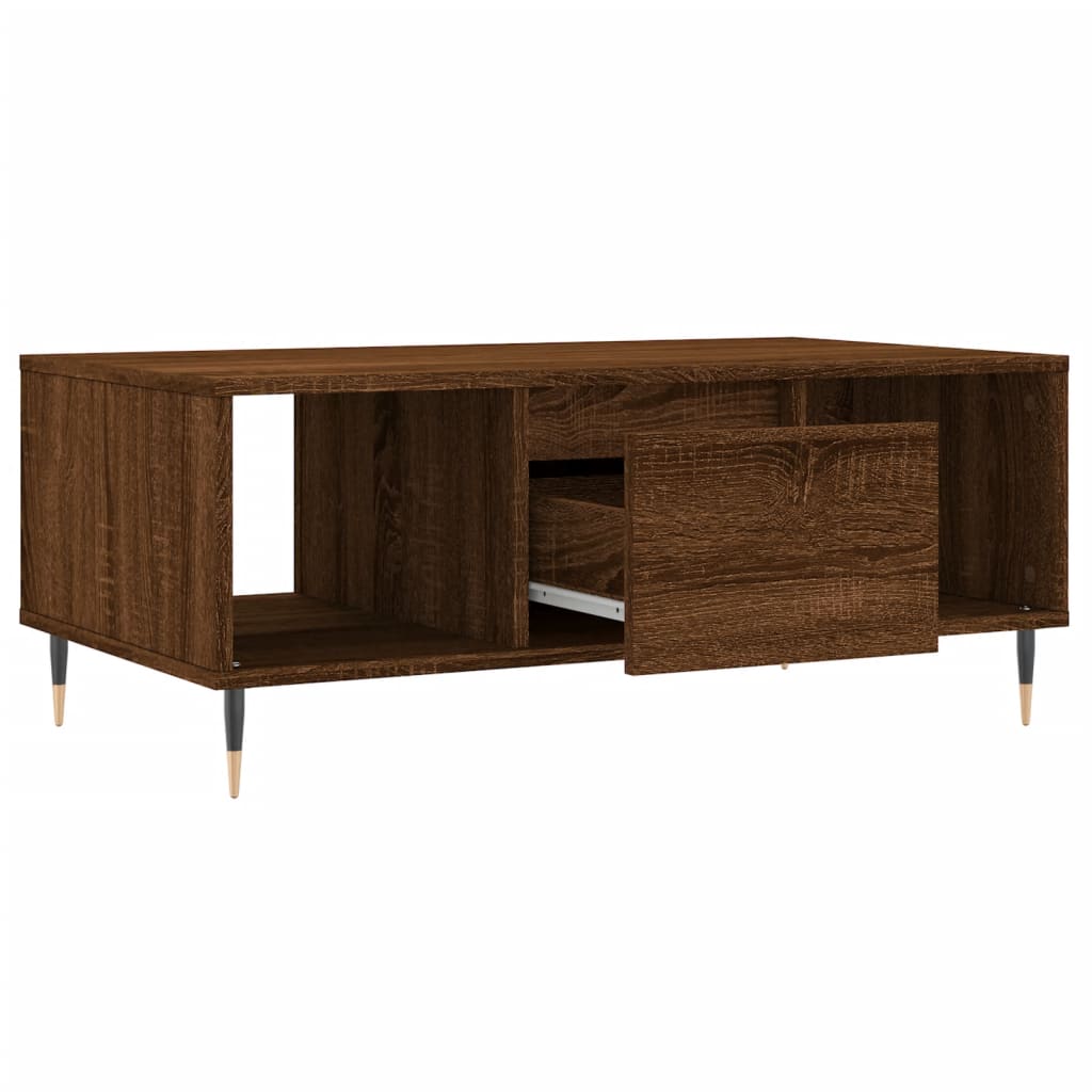 vidaXL Măsuță de cafea, stejar maro, 90x50x36,5 cm, lemn prelucrat vidaXL Măsuță de cafea, stejar maro, 90x50x36,5 cm, lemn prelucrat