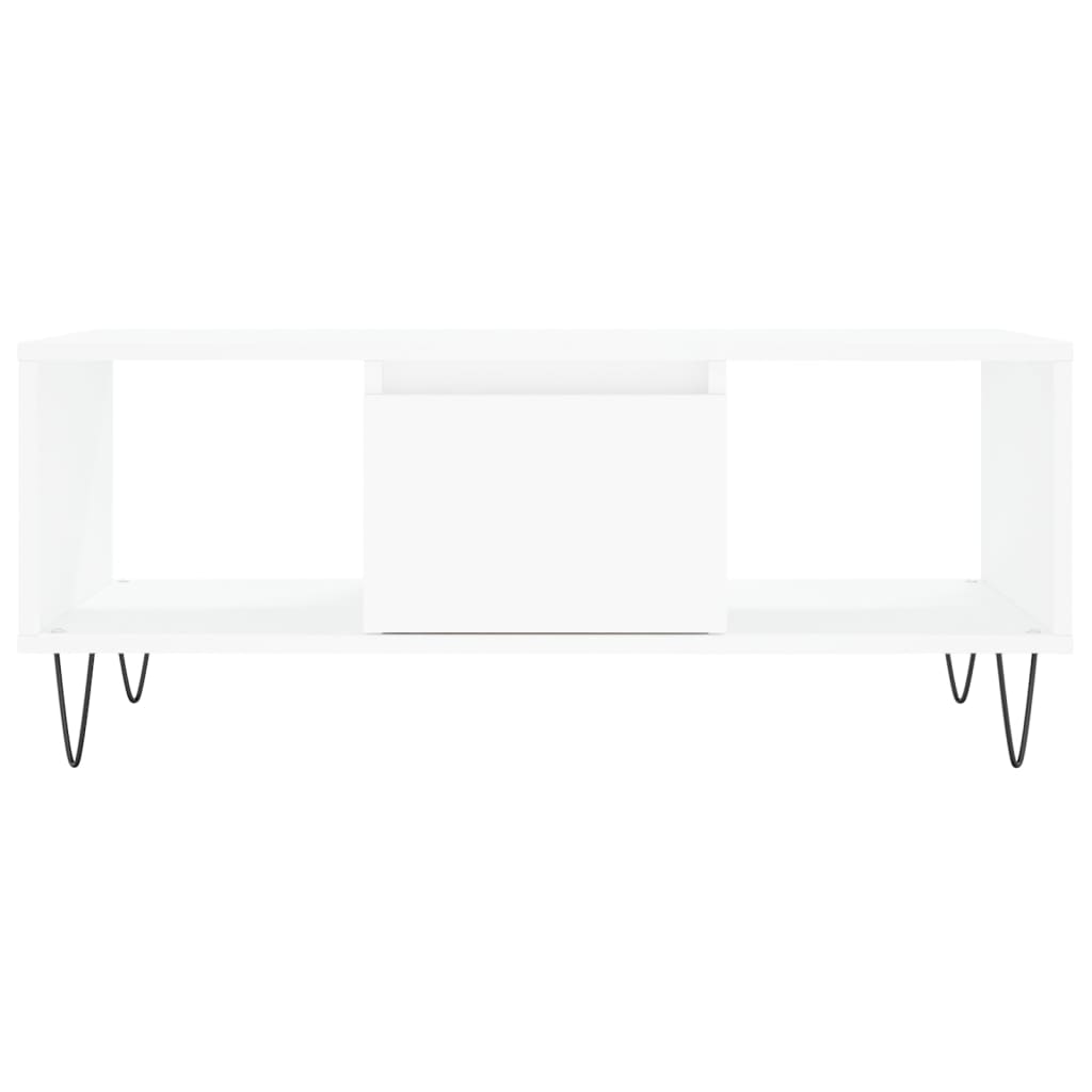 vidaXL Măsuță de cafea, alb, 90x50x36,5 cm, lemn prelucrat vidaXL Măsuță de cafea, alb, 90x50x36,5 cm, lemn prelucrat