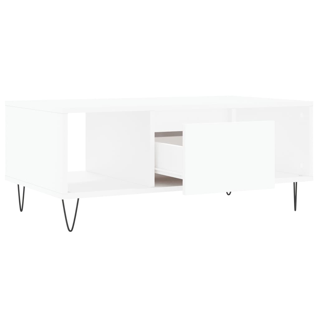 vidaXL Măsuță de cafea, alb, 90x50x36,5 cm, lemn prelucrat vidaXL Măsuță de cafea, alb, 90x50x36,5 cm, lemn prelucrat