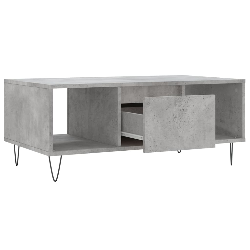 vidaXL Măsuță de cafea, gri beton, 90x50x36,5 cm, lemn compozit vidaXL Măsuță de cafea, gri beton, 90x50x36,5 cm, lemn compozit