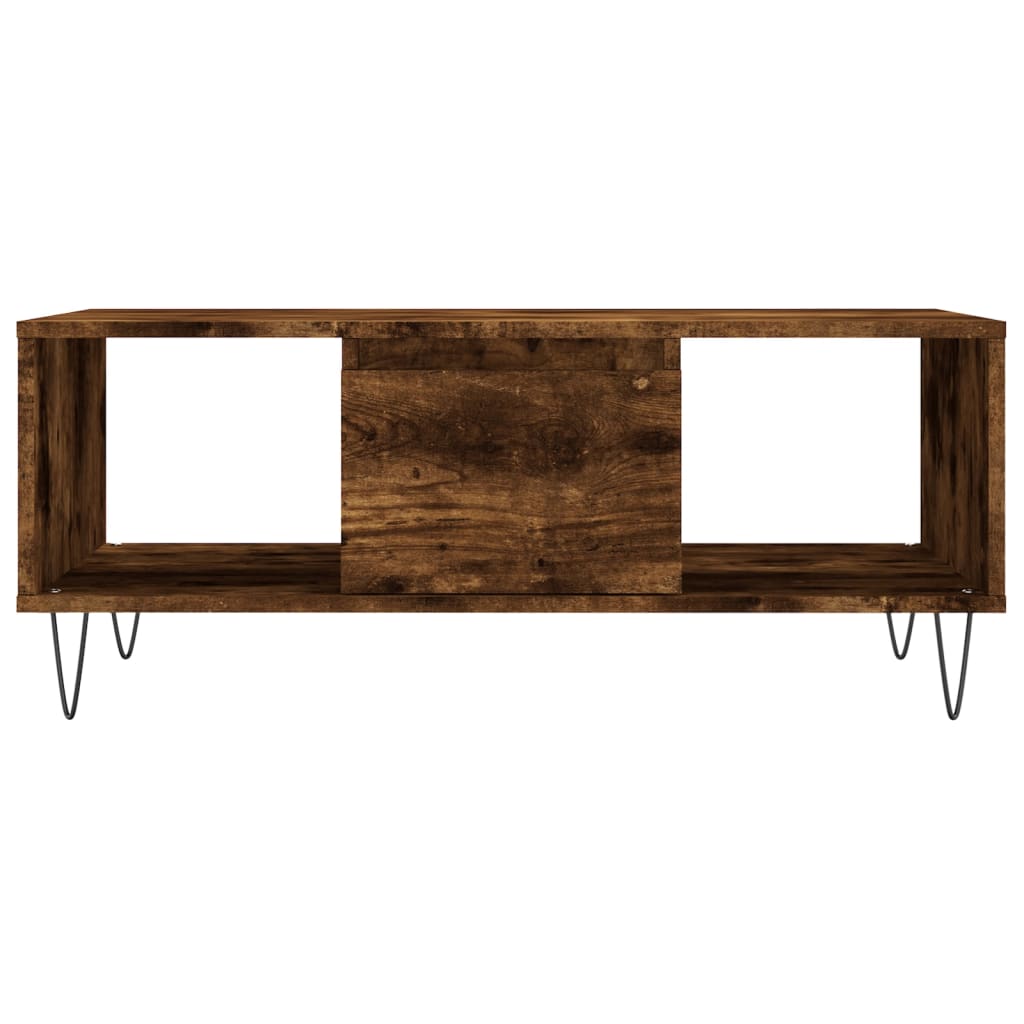 vidaXL Măsuță de cafea, stejar fumuriu, 90x50x36,5 cm, lemn prelucrat vidaXL Măsuță de cafea, stejar fumuriu, 90x50x36,5 cm, lemn prelucrat