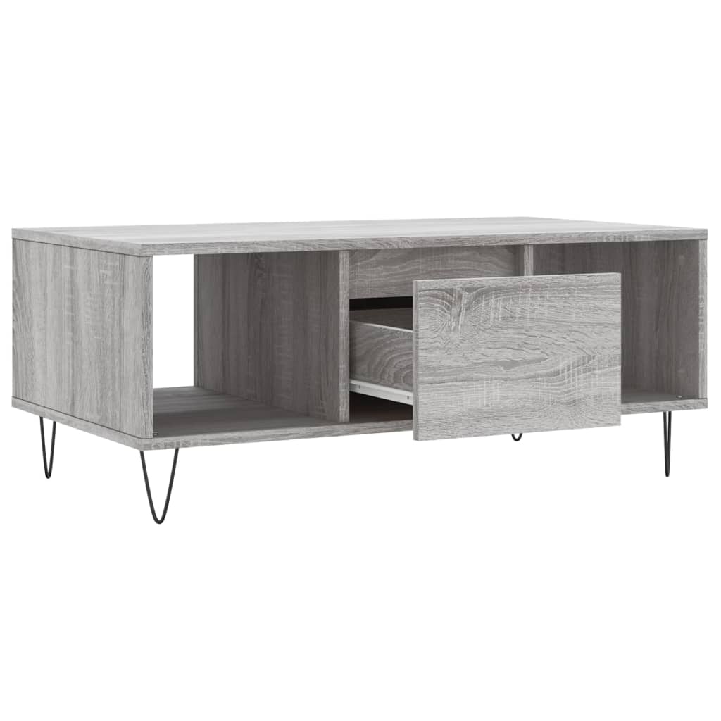 vidaXL Măsuță de cafea, gri sonoma, 90x50x36,5 cm, lemn prelucrat vidaXL Măsuță de cafea, gri sonoma, 90x50x36,5 cm, lemn prelucrat