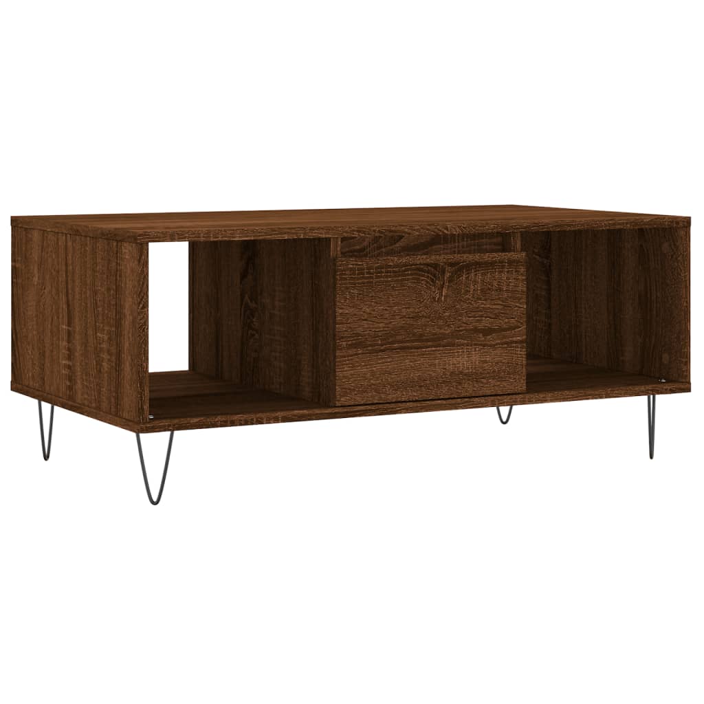 vidaXL Măsuță de cafea, stejar maro, 90x50x36,5 cm, lemn prelucrat vidaXL Măsuță de cafea, stejar maro, 90x50x36,5 cm, lemn prelucrat