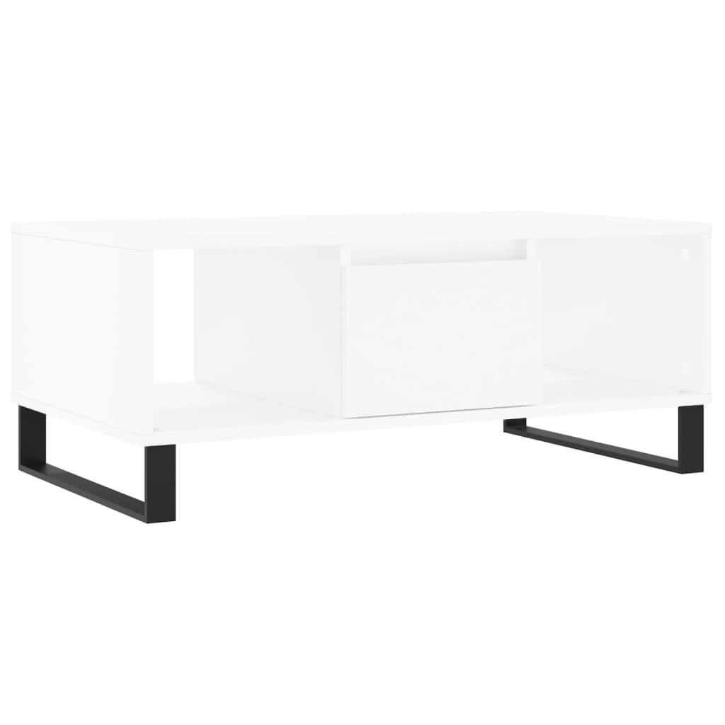 vidaXL Măsuță de cafea, alb, 90x50x36,5 cm, lemn prelucrat vidaXL Măsuță de cafea, alb, 90x50x36,5 cm, lemn prelucrat