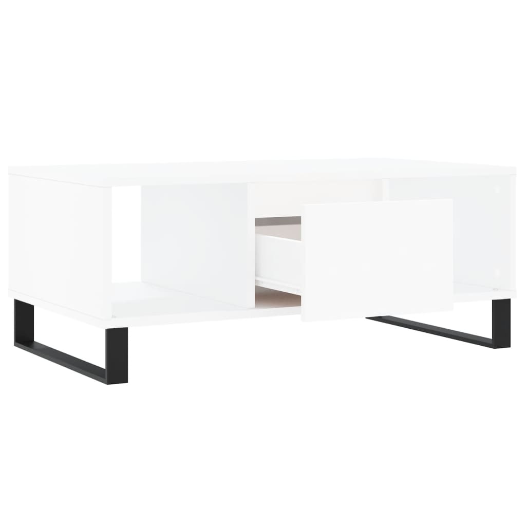 vidaXL Măsuță de cafea, alb, 90x50x36,5 cm, lemn prelucrat vidaXL Măsuță de cafea, alb, 90x50x36,5 cm, lemn prelucrat