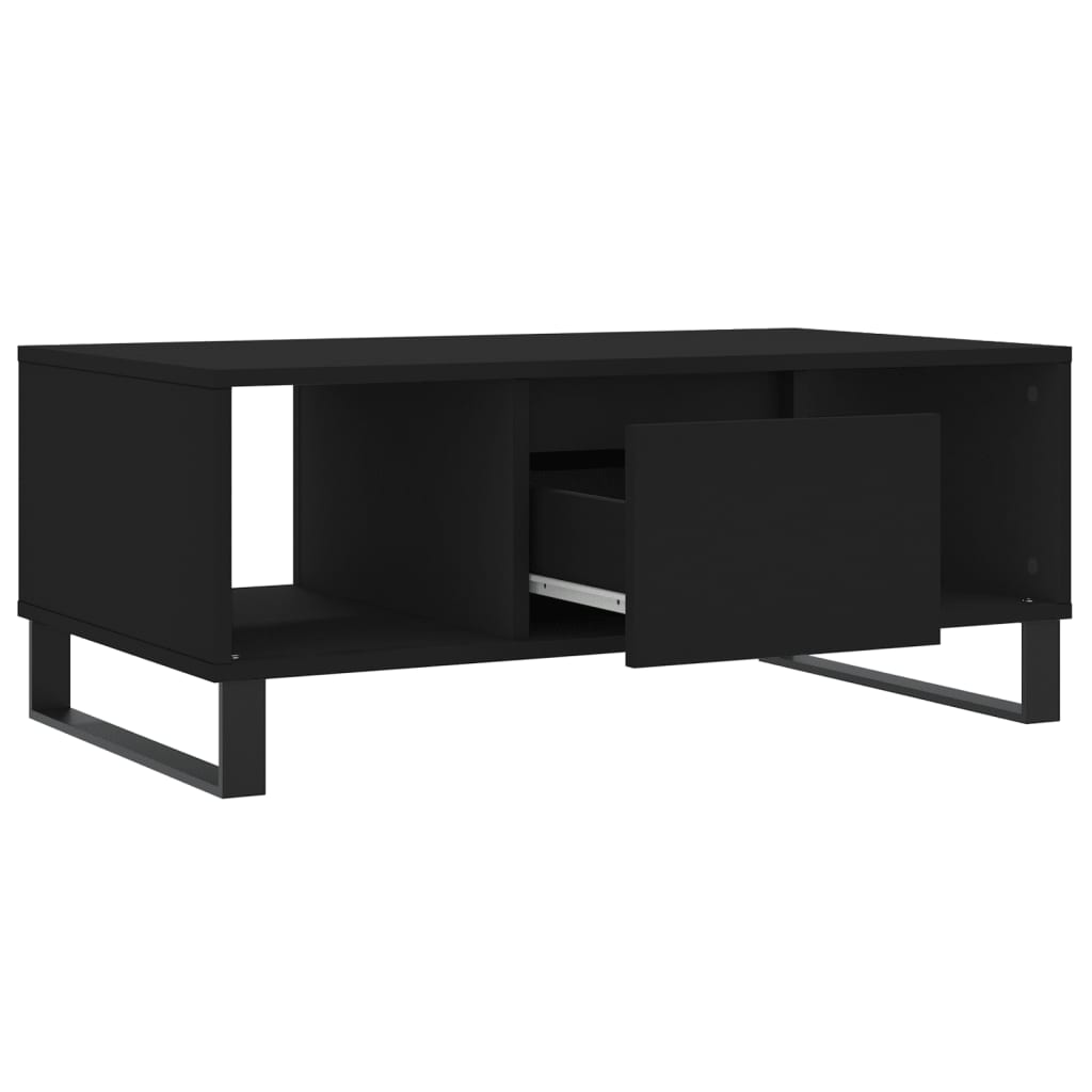 vidaXL Măsuță de cafea, negru, 90x50x36,5 cm, lemn compozit