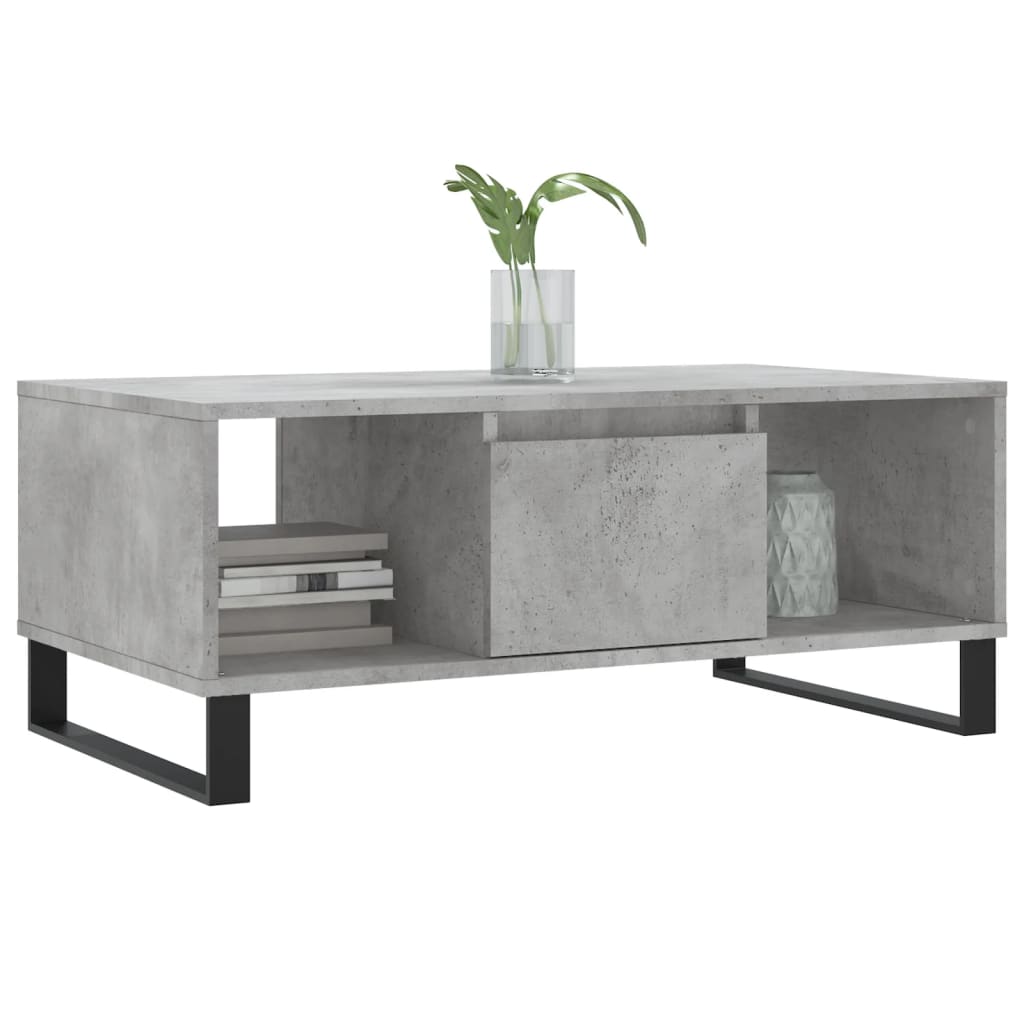 vidaXL Măsuță de cafea, gri beton, 90x50x36,5 cm, lemn compozit vidaXL Măsuță de cafea, gri beton, 90x50x36,5 cm, lemn compozit
