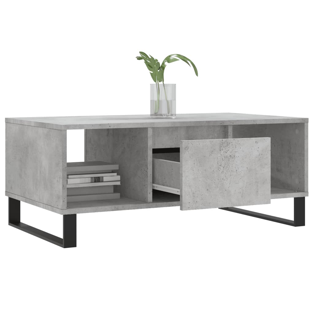 vidaXL Măsuță de cafea, gri beton, 90x50x36,5 cm, lemn compozit vidaXL Măsuță de cafea, gri beton, 90x50x36,5 cm, lemn compozit