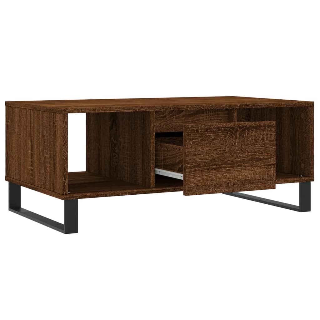 vidaXL Măsuță de cafea, stejar maro, 90x50x36,5 cm, lemn prelucrat vidaXL Măsuță de cafea, stejar maro, 90x50x36,5 cm, lemn prelucrat
