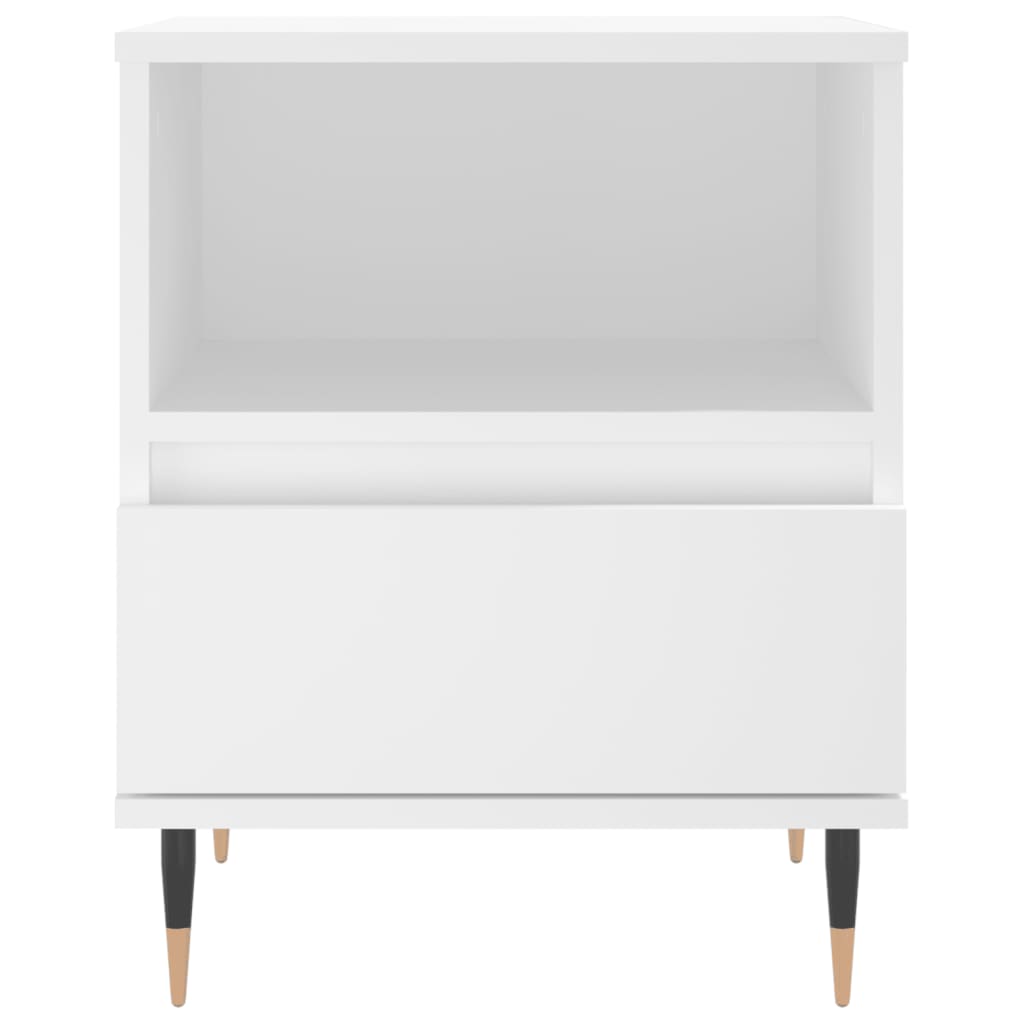 vidaXL Noptiere, 2 buc., alb, 40x35x50 cm, lemn compozit