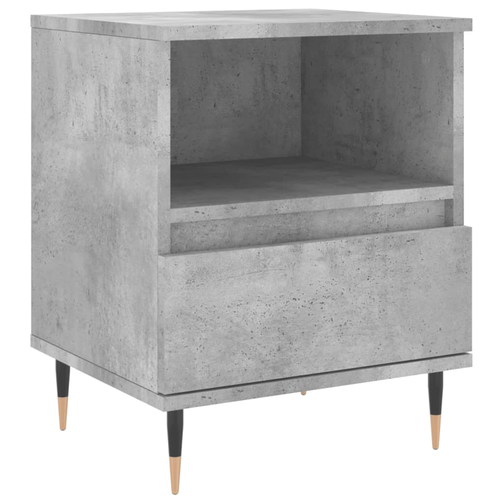 vidaXL Noptiere, 2 buc., gri beton, 40x35x50 cm, lemn compozit