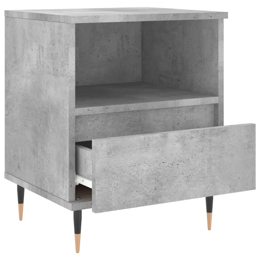 vidaXL Noptiere, 2 buc., gri beton, 40x35x50 cm, lemn compozit