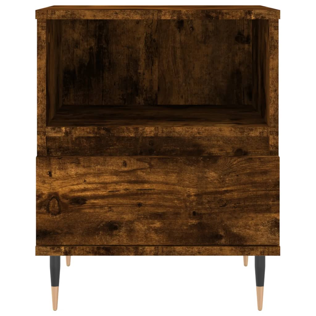 vidaXL Noptiere, 2 buc., stejar fumuriu, 40x35x50 cm, lemn compozit vidaXL Noptiere, 2 buc., stejar fumuriu, 40x35x50 cm, lemn compozit