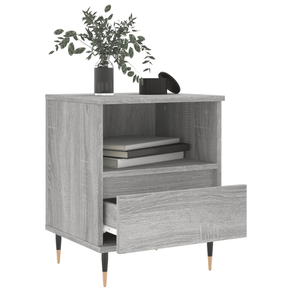vidaXL Noptiere, 2 buc., gri sonoma, 40x35x50 cm, lemn compozit vidaXL Noptiere, 2 buc., gri sonoma, 40x35x50 cm, lemn compozit