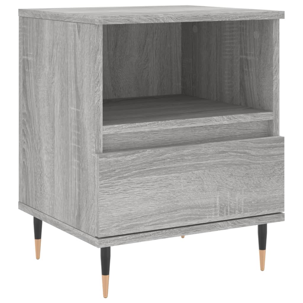 vidaXL Noptiere, 2 buc., gri sonoma, 40x35x50 cm, lemn compozit vidaXL Noptiere, 2 buc., gri sonoma, 40x35x50 cm, lemn compozit