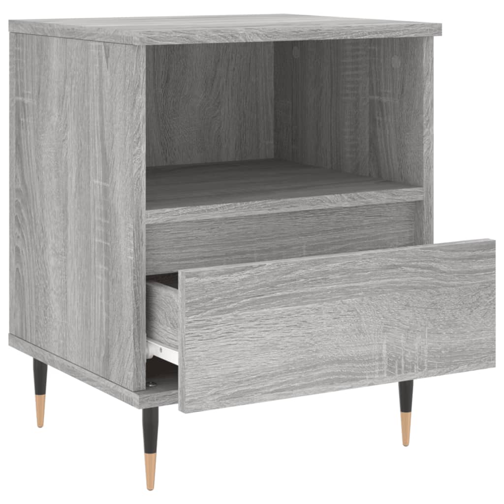 vidaXL Noptiere, 2 buc., gri sonoma, 40x35x50 cm, lemn compozit vidaXL Noptiere, 2 buc., gri sonoma, 40x35x50 cm, lemn compozit