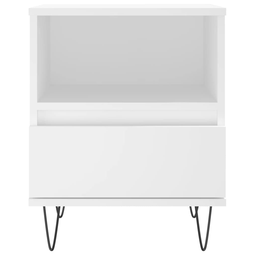vidaXL Noptiere, 2 buc., alb, 40x35x50 cm, lemn compozit