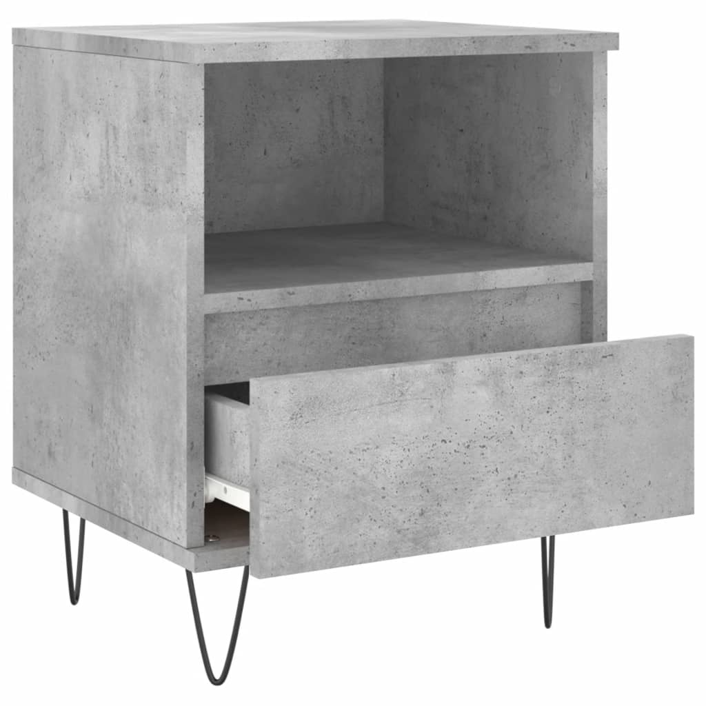 vidaXL Noptiere, 2 buc., gri beton, 40x35x50 cm, lemn compozit