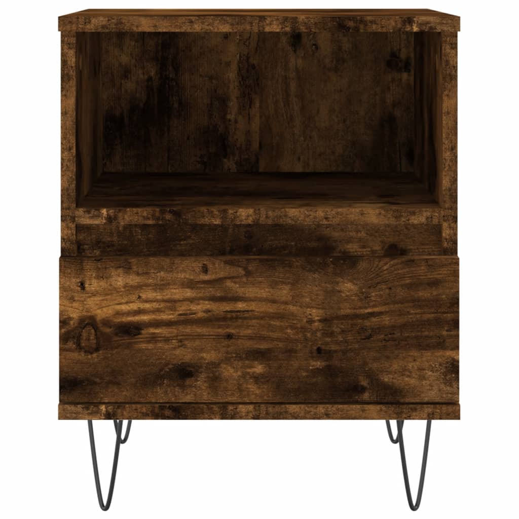 vidaXL Noptiere, 2 buc., stejar fumuriu, 40x35x50 cm, lemn compozit vidaXL Noptiere, 2 buc., stejar fumuriu, 40x35x50 cm, lemn compozit