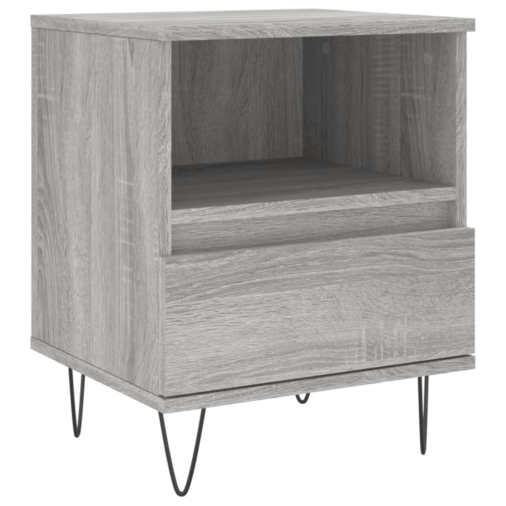 vidaXL Noptiere, 2 buc., gri sonoma, 40x35x50 cm, lemn compozit vidaXL Noptiere, 2 buc., gri sonoma, 40x35x50 cm, lemn compozit