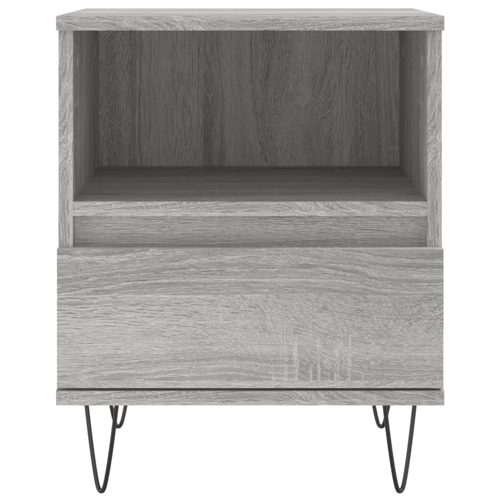 vidaXL Noptiere, 2 buc., gri sonoma, 40x35x50 cm, lemn compozit vidaXL Noptiere, 2 buc., gri sonoma, 40x35x50 cm, lemn compozit