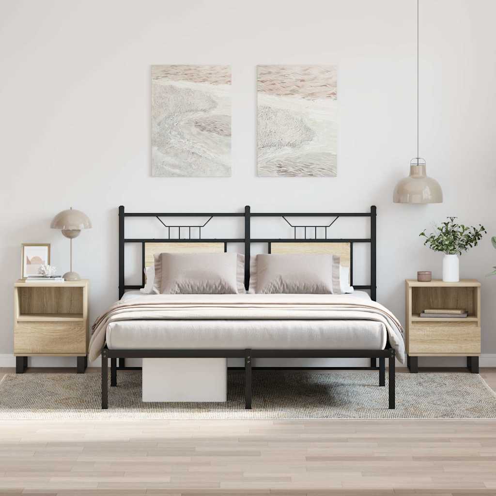 vidaXL Noptiere, 2 buc., stejar sonoma, 40x35x50 cm, lemn compozit vidaXL Noptiere, 2 buc., stejar sonoma, 40x35x50 cm, lemn compozit