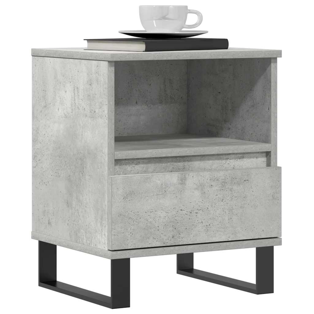 vidaXL Noptiere, 2 buc., gri beton, 40x35x50 cm, lemn compozit