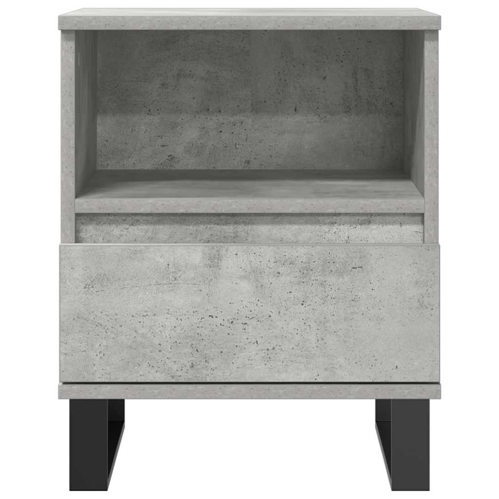 vidaXL Noptiere, 2 buc., gri beton, 40x35x50 cm, lemn compozit