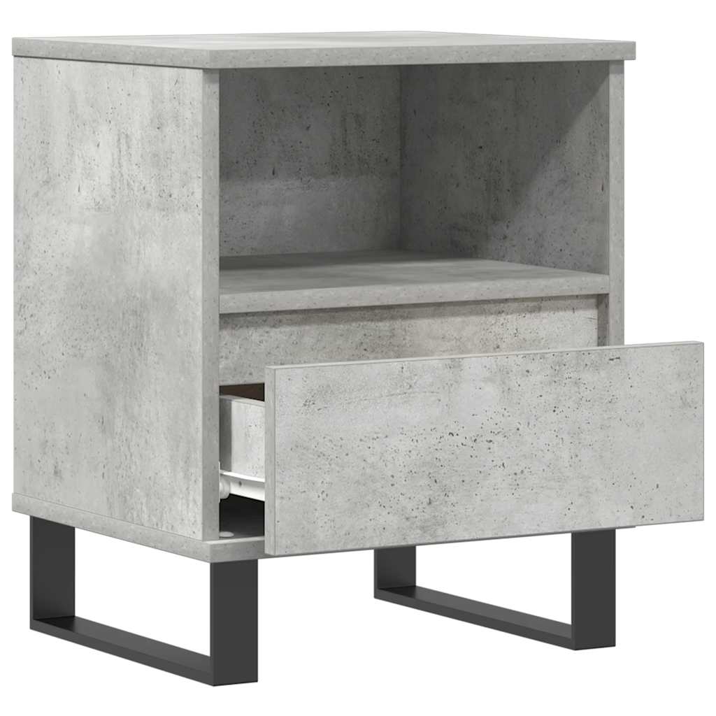 vidaXL Noptiere, 2 buc., gri beton, 40x35x50 cm, lemn compozit