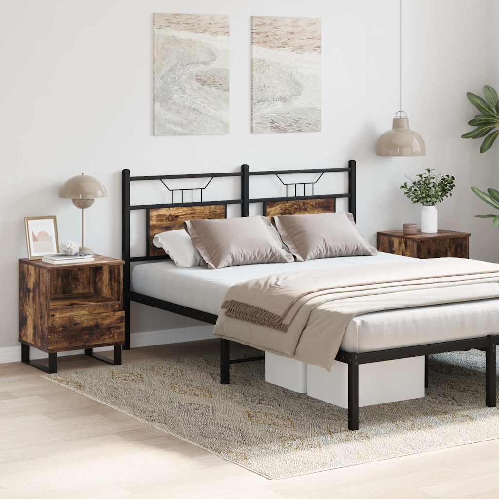 vidaXL Noptiere, 2 buc., stejar fumuriu, 40x35x50 cm, lemn compozit vidaXL Noptiere, 2 buc., stejar fumuriu, 40x35x50 cm, lemn compozit