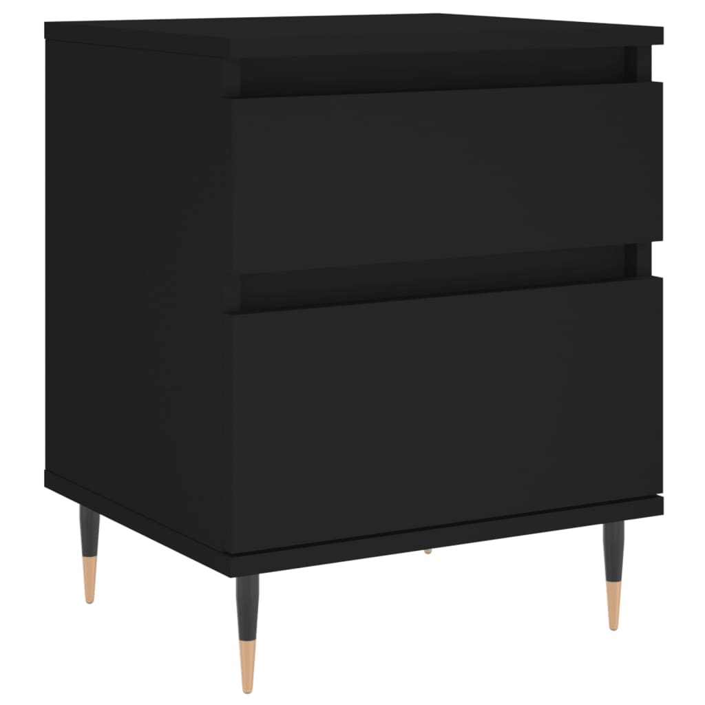 vidaXL Noptiere, 2 buc., negru, 40x35x50 cm, lemn compozit vidaXL Noptiere, 2 buc., negru, 40x35x50 cm, lemn compozit
