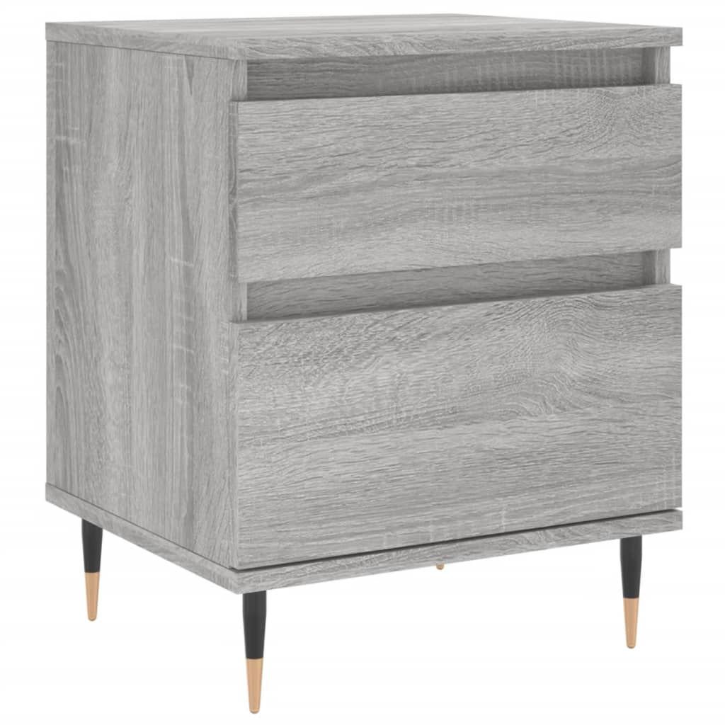 vidaXL Noptiere, 2 buc., gri sonoma, 40x35x50 cm, lemn compozit vidaXL Noptiere, 2 buc., gri sonoma, 40x35x50 cm, lemn compozit