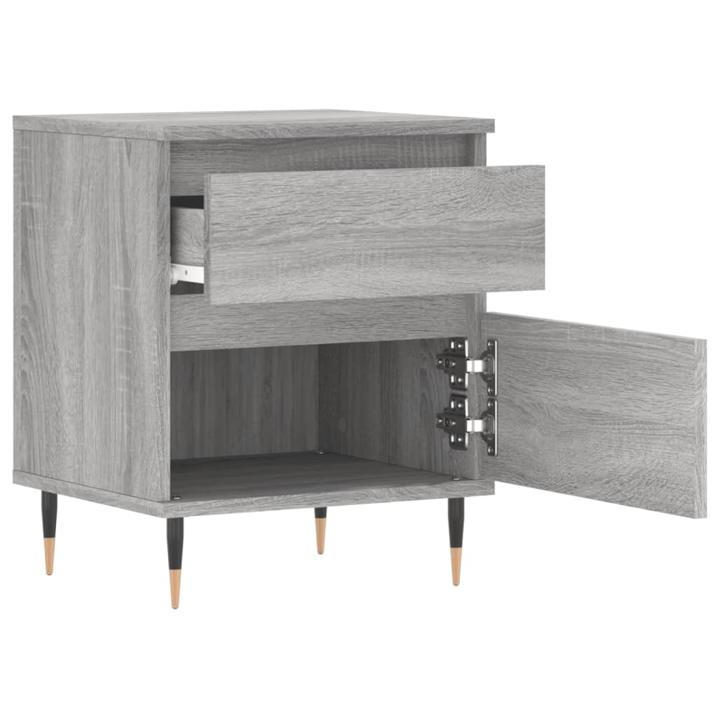 vidaXL Noptiere, 2 buc., gri sonoma, 40x35x50 cm, lemn compozit vidaXL Noptiere, 2 buc., gri sonoma, 40x35x50 cm, lemn compozit