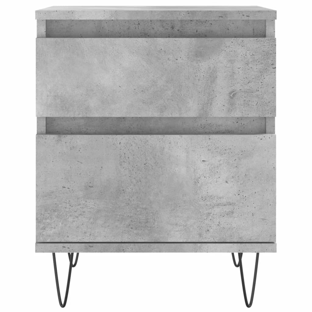 vidaXL Noptiere, 2 buc., gri beton, 40x35x50 cm, lemn compozit