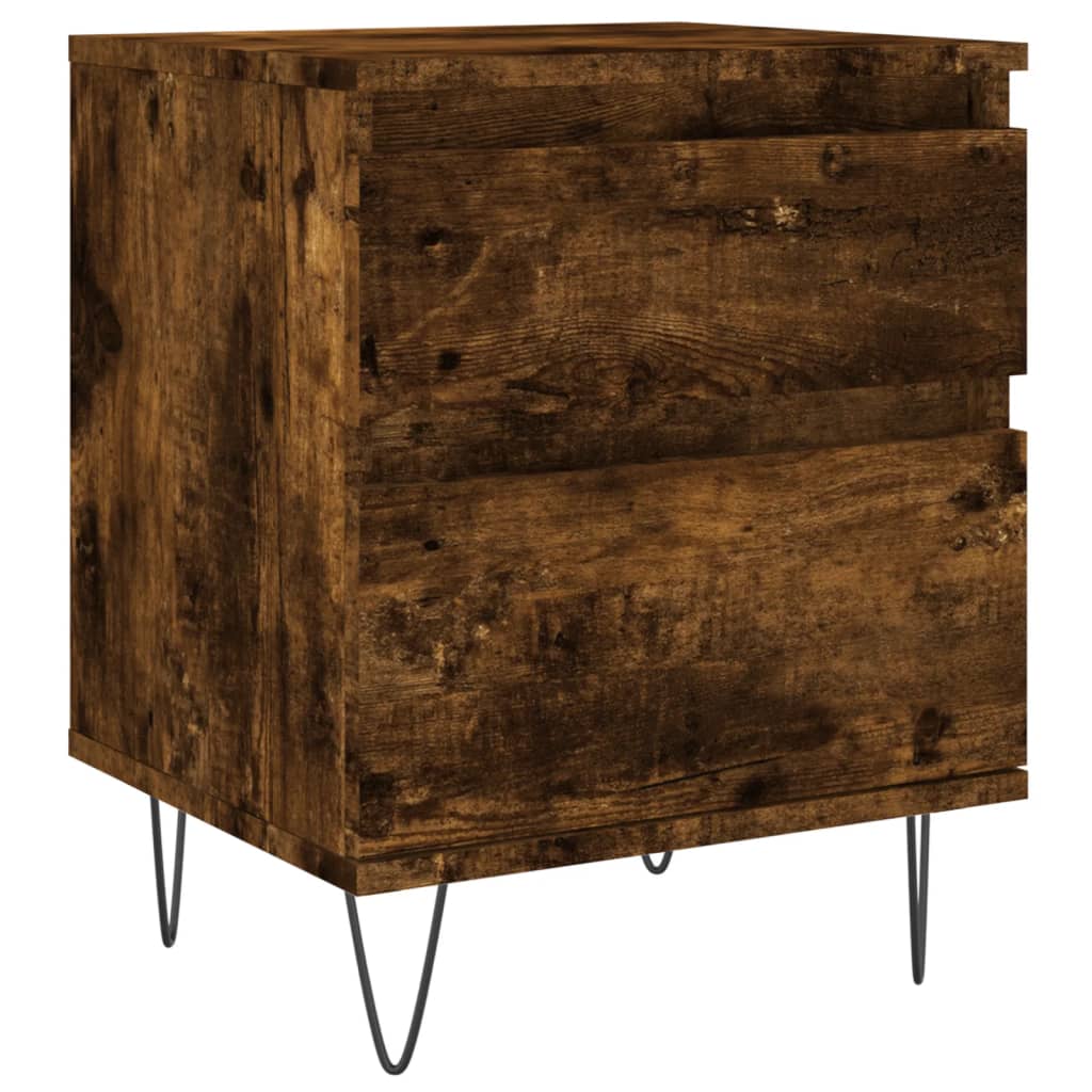 vidaXL Noptiere, 2 buc., stejar fumuriu, 40x35x50 cm, lemn compozit vidaXL Noptiere, 2 buc., stejar fumuriu, 40x35x50 cm, lemn compozit