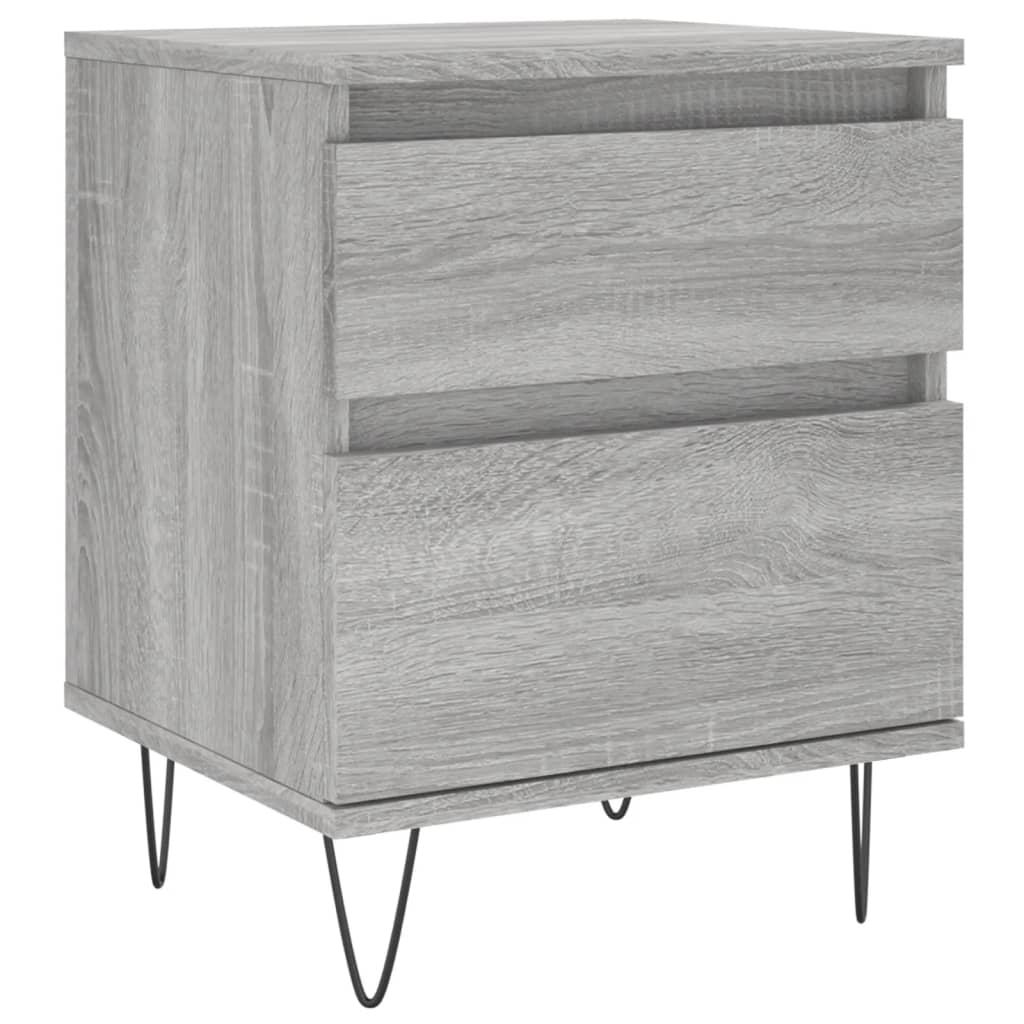 vidaXL Noptiere, 2 buc., gri sonoma, 40x35x50 cm, lemn compozit vidaXL Noptiere, 2 buc., gri sonoma, 40x35x50 cm, lemn compozit